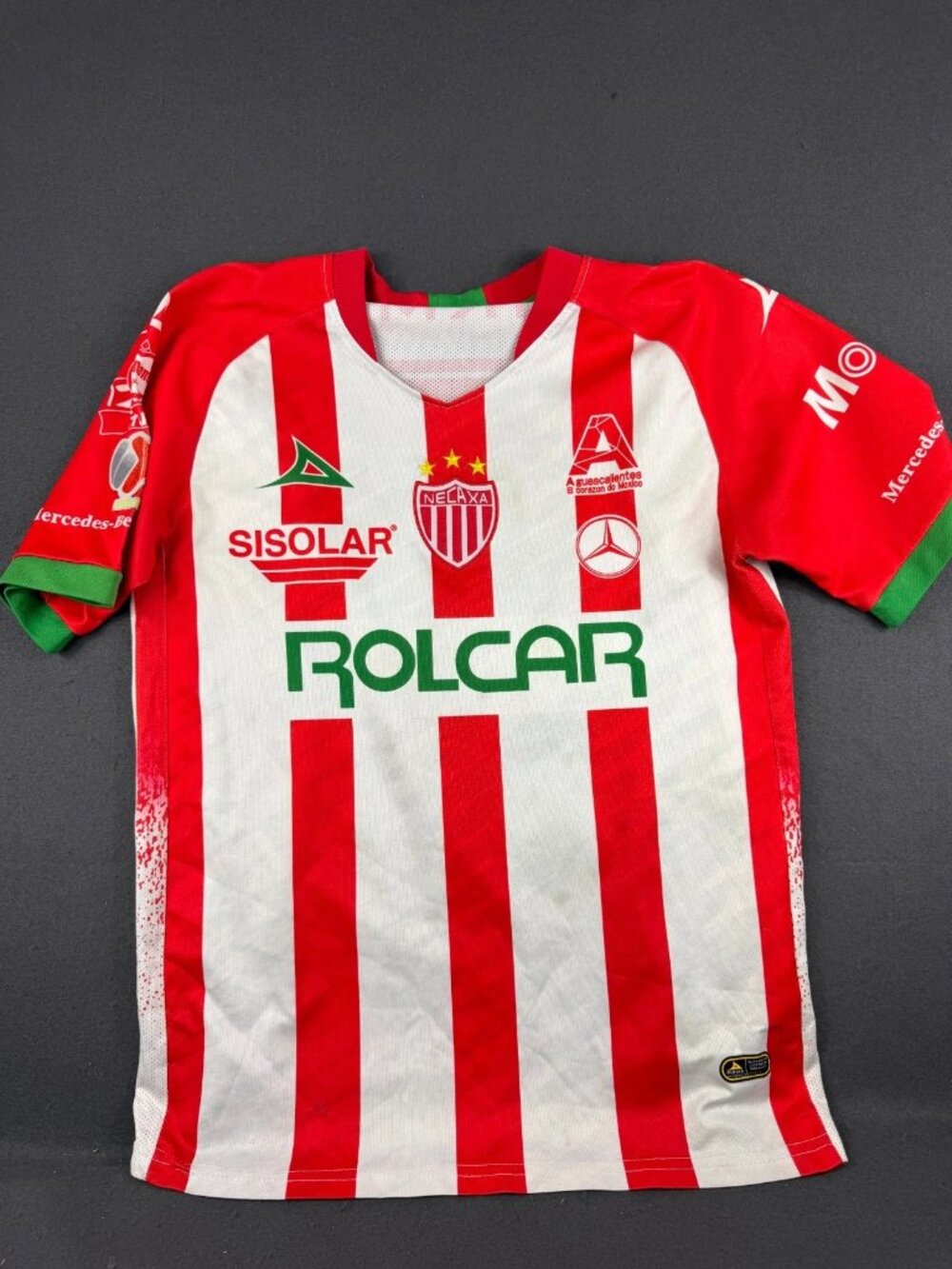 Pirma Mens Red White Necaxa 2020/21 Home Jersey Rolcar Sponsor Logo Sporty #19
